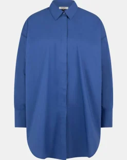 Chemise oversize en Coton Rodez bleu foncé