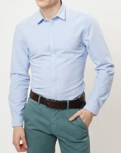 Chemise oxford shapped fit bleu ciel