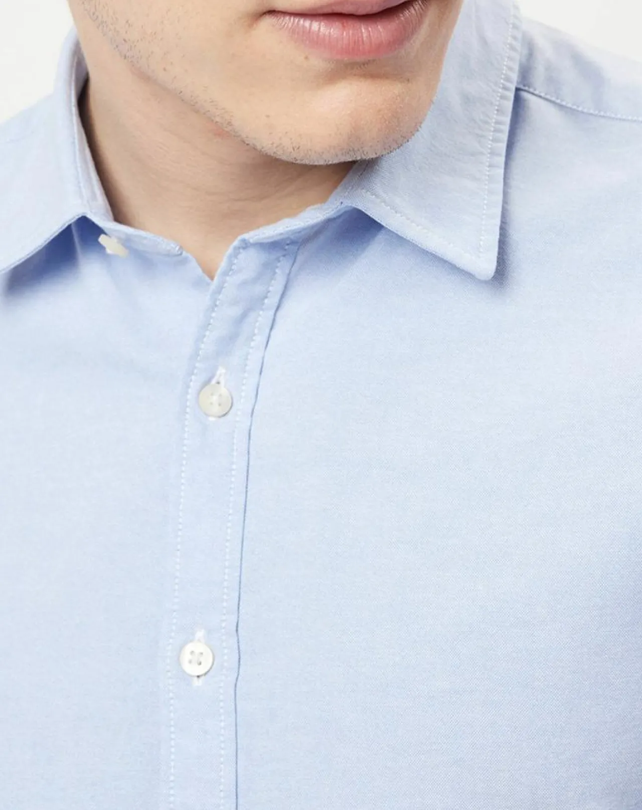 Chemise oxford shapped fit bleu ciel