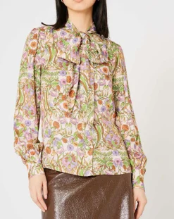 Chemise Paisley imprimée rose/multicolore