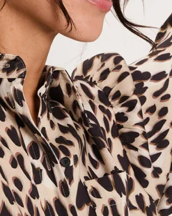 Chemise Panthère Coeur léopard