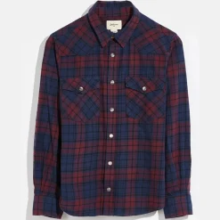 Chemise Peio à carreaux bleu/rouge