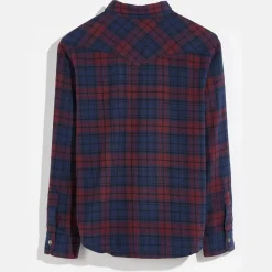 Chemise Peio à carreaux bleu/rouge