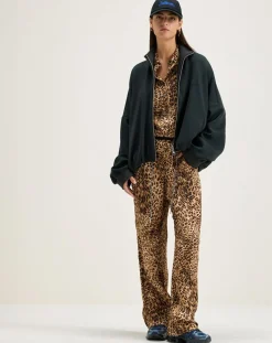 Chemise Pekin léopard marron