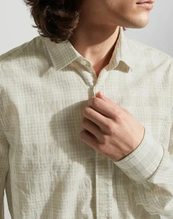 Chemise Picaro 2 ml caro beige/blanc