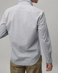 Chemise Print Allover Rf blanc/bleu