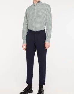 Chemise Regular Fit à carreaux verte