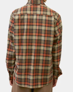Chemise Regular Fit à carreaux orange/marron