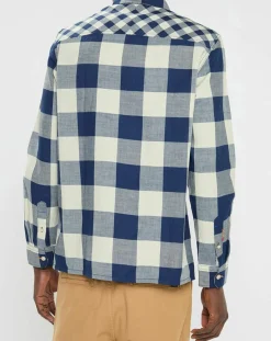 Chemise Regular Fit à carreaux bleu/écru