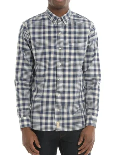Chemise Regular Fit à carreaux bleue