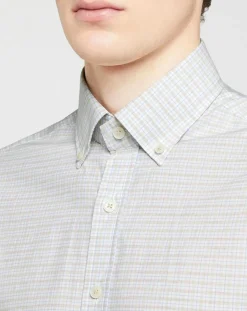 Chemise Regular Fit à carreaux beige/blanc