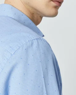 Chemise Regular Fit Vichy imprimée bleu ciel