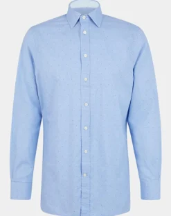 Chemise Regular Fit Vichy imprimée bleu ciel