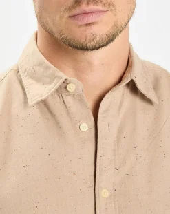 Chemise Regular Fit chinée beige