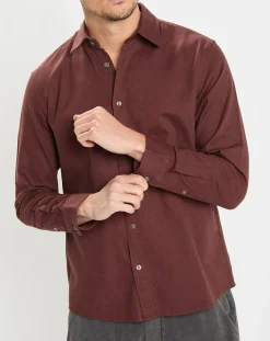 Chemise Regular Fit chinée bordeaux
