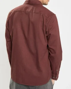 Chemise Regular Fit chinée bordeaux