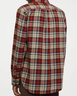 Chemise Regular Fit en Flanelle Bucheron rouge
