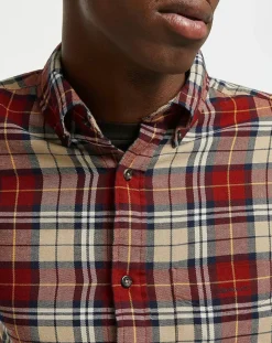 Chemise Regular Fit en Flanelle Bucheron rouge