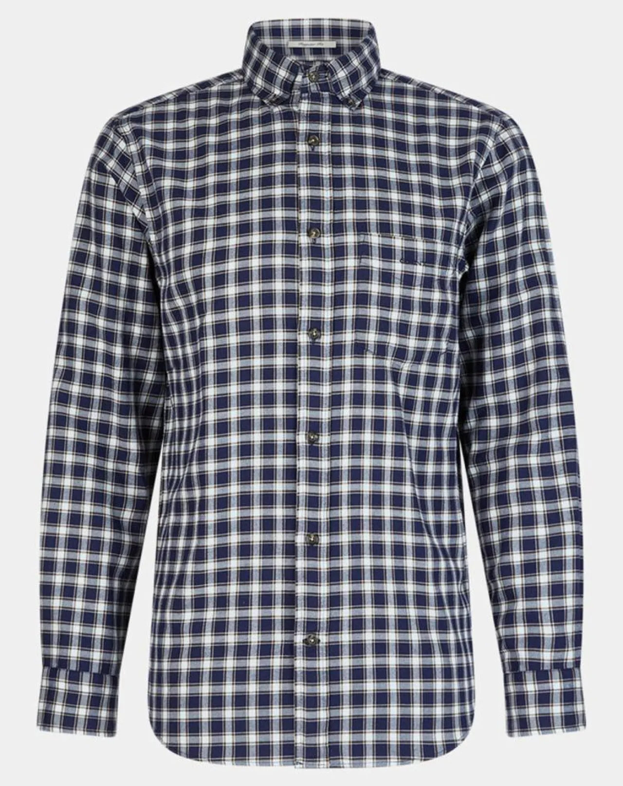 Chemise Regular Fit en Flanelle Moy à carreaux bleu/gris
