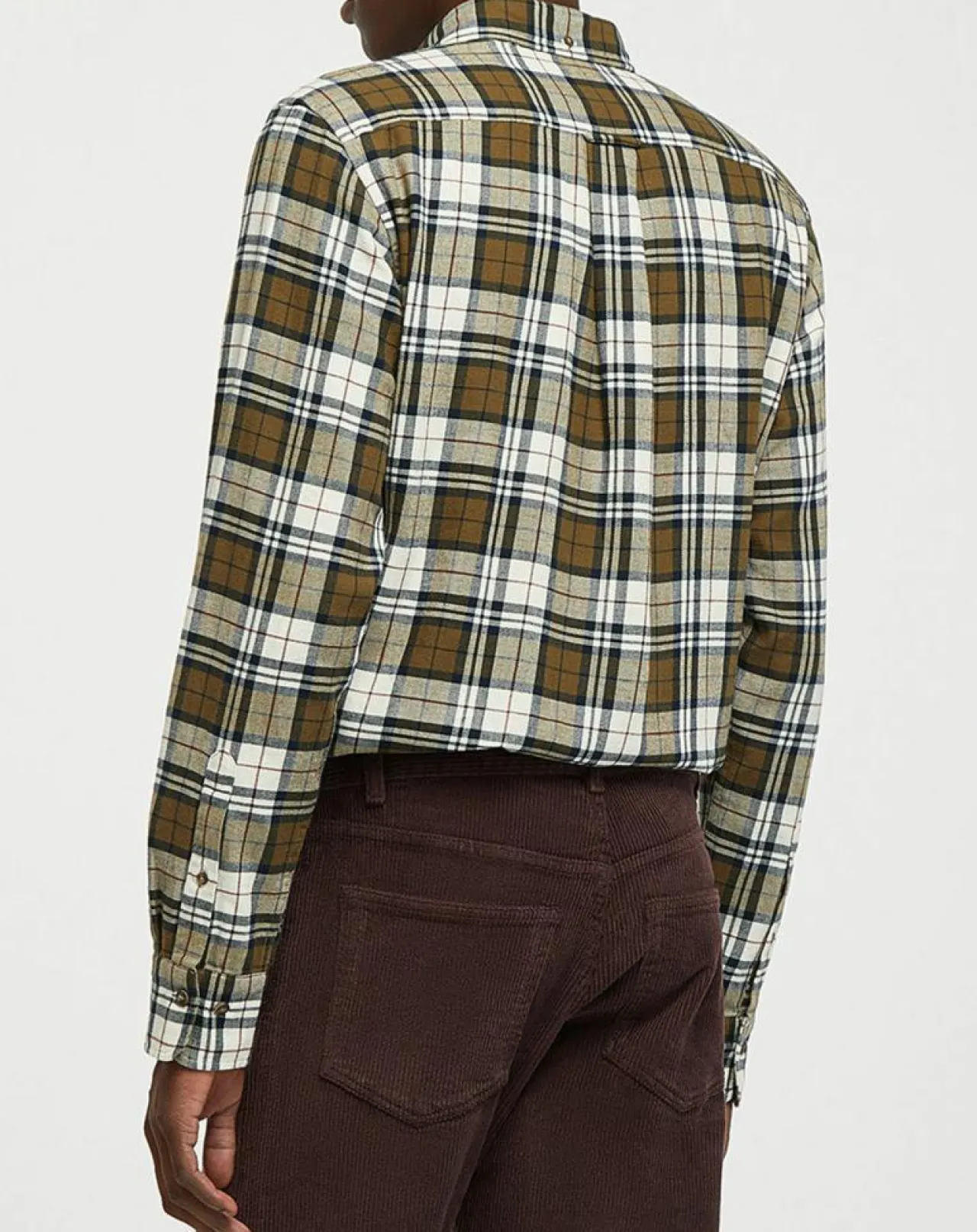 Chemise Regular Fit en Flanelle Bucheron kaki