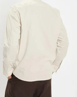 Chemise Regular Fit en Velours milleraies écrue