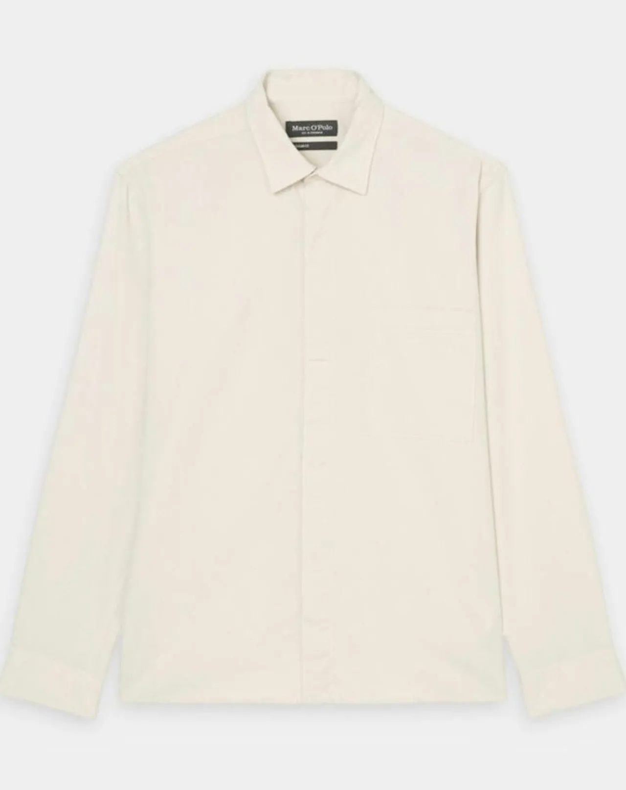 Chemise Regular Fit en Velours milleraies écrue