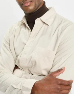 Chemise Regular Fit en Velours milleraies écrue