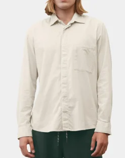 Chemise Regular Fit en Velours milleraies écrue