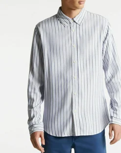 Chemise Regular Fit Fantaisie blanc/bleu