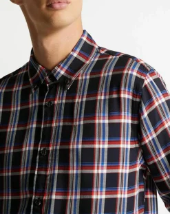 Chemise Regular Fit Fantaisie à carreaux bleu/rouge