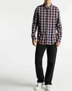 Chemise Regular Fit Fantaisie à carreaux bleu/rouge