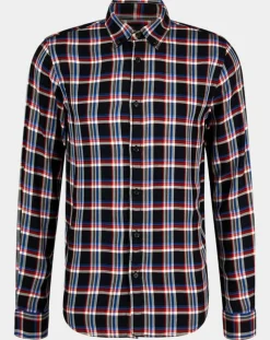 Chemise Regular Fit Fantaisie à carreaux bleu/rouge