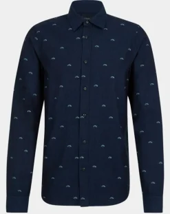 Chemise Regular Fit imprimée Soleil bleu marine