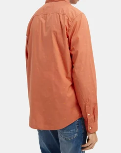 Chemise Regular Fit Pocket imprimée orange clair
