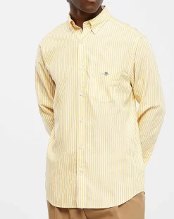 Chemise Regular Fit Stripe Basic jaune clair/blanc