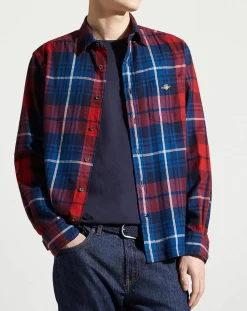 Chemise Regular Fit Tartan rouge/bleu