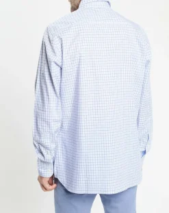 Chemise Regular Fit vichy tricolore bleue