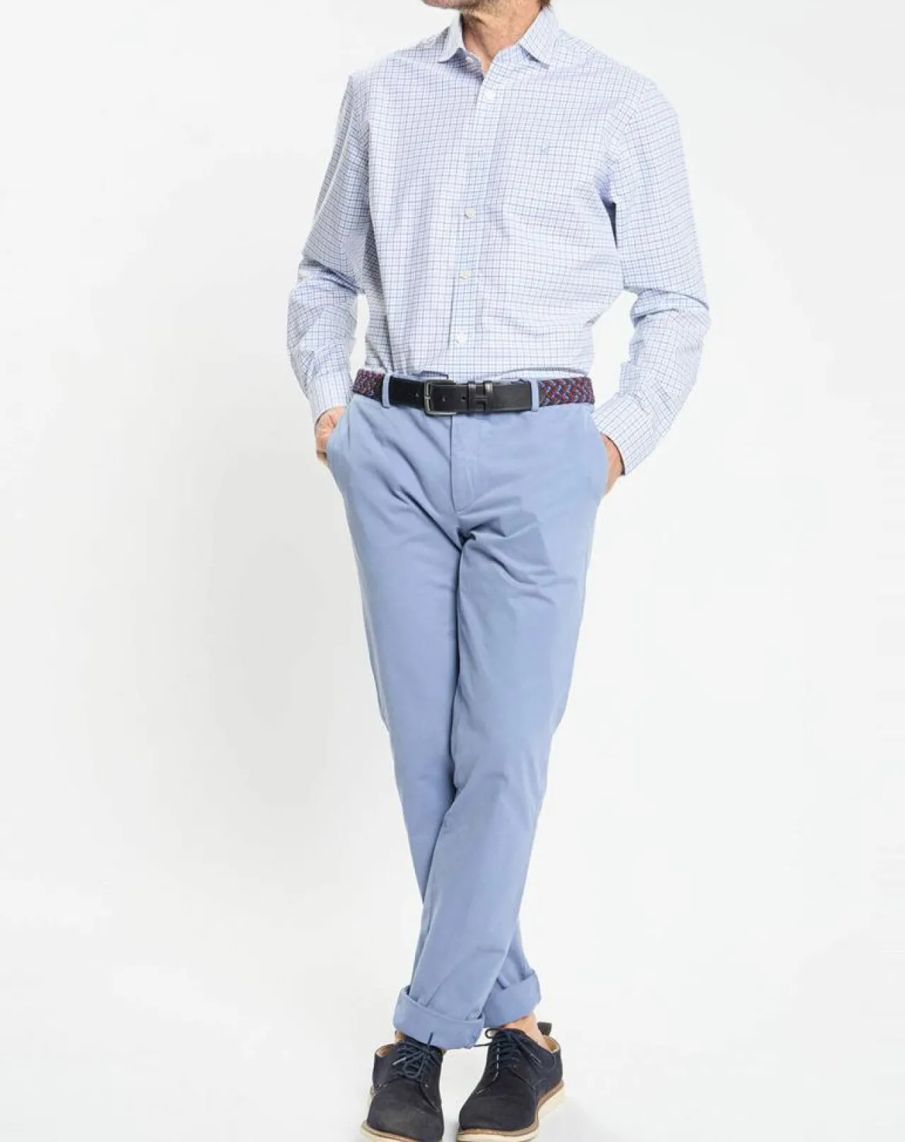 Chemise Regular Fit vichy tricolore bleue