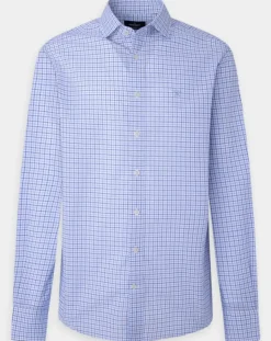 Chemise Regular Fit vichy tricolore bleue