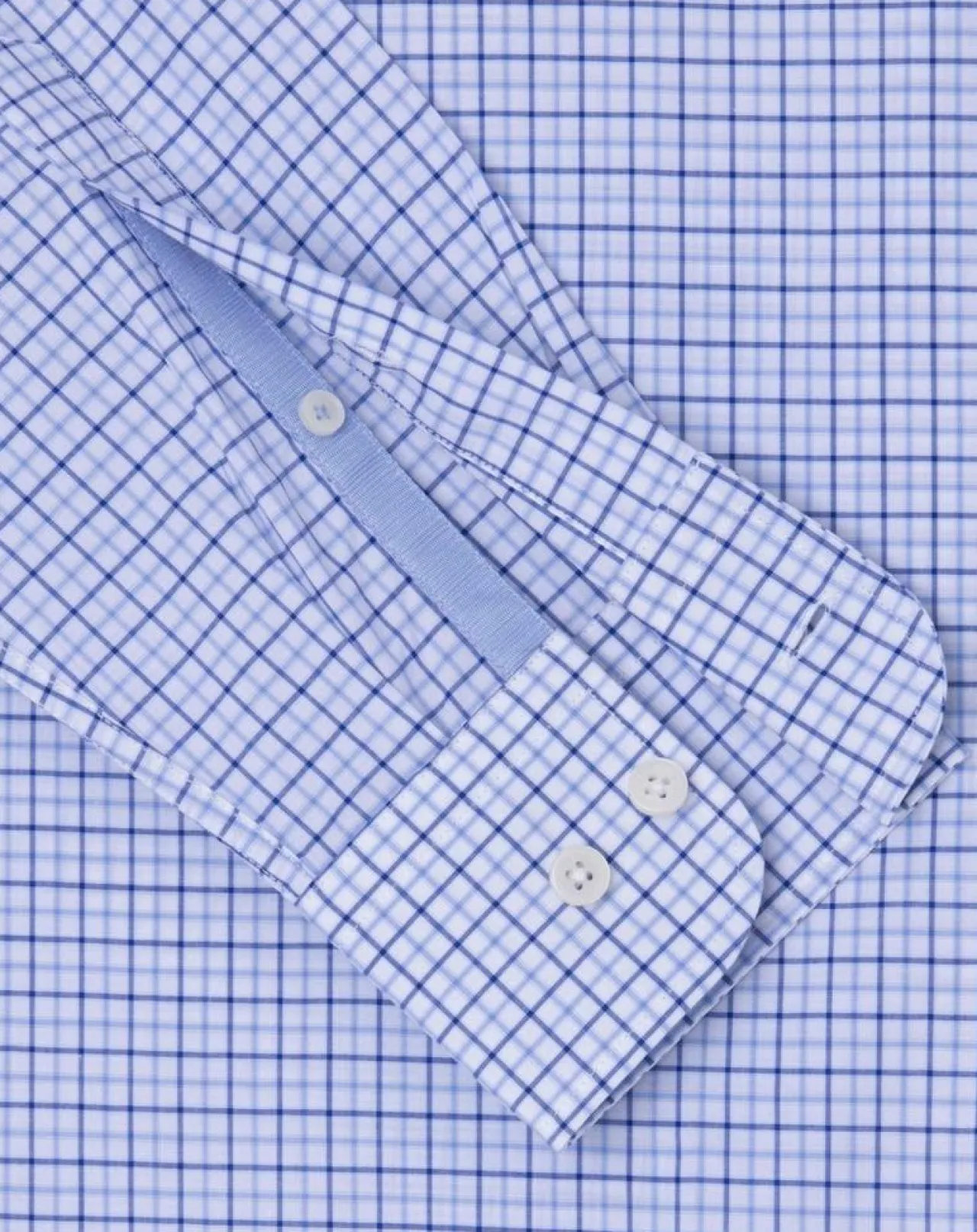 Chemise Regular Fit vichy tricolore bleue