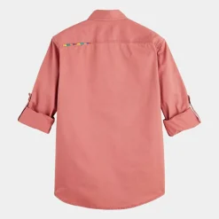 Chemise Regular Fit Western Washed rouge moyen