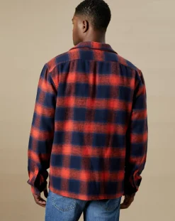 Chemise regular Goney à carreaux rouge/marine