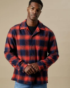 Chemise regular Goney à carreaux rouge/marine