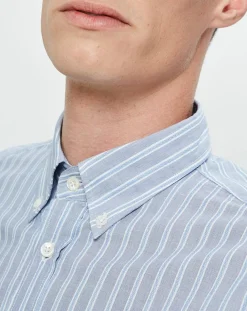 Chemise Regular Gonz à rayures bleu/blanc