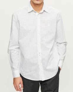 Chemise regular imprimée allover blanche