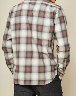 Chemise Regular Pocket carreaux beige/marron