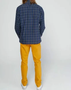 Chemise regular Pocket carreaux bleu/écru