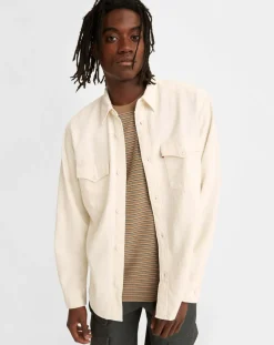 Chemise relaxed fit Western écrue