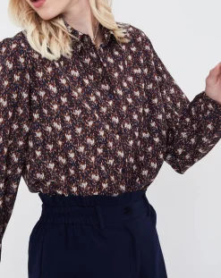 Chemise Rhubarbe imprimée coffee