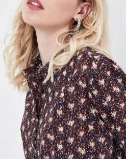 Chemise Rhubarbe imprimée coffee
